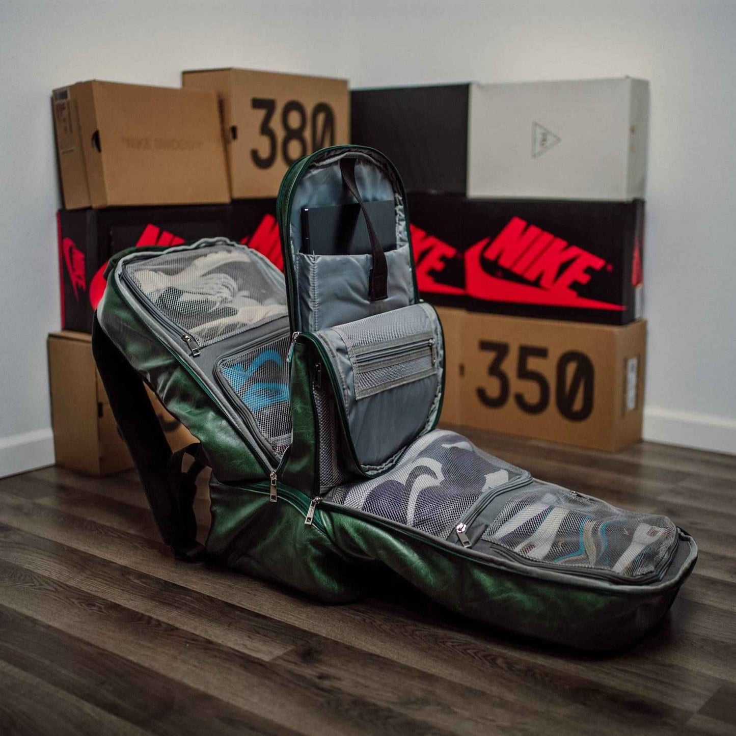 TEEK - Emerald Green Leather Carry-On Patented Backpack (Only 300 Made) BAG TEEK SP