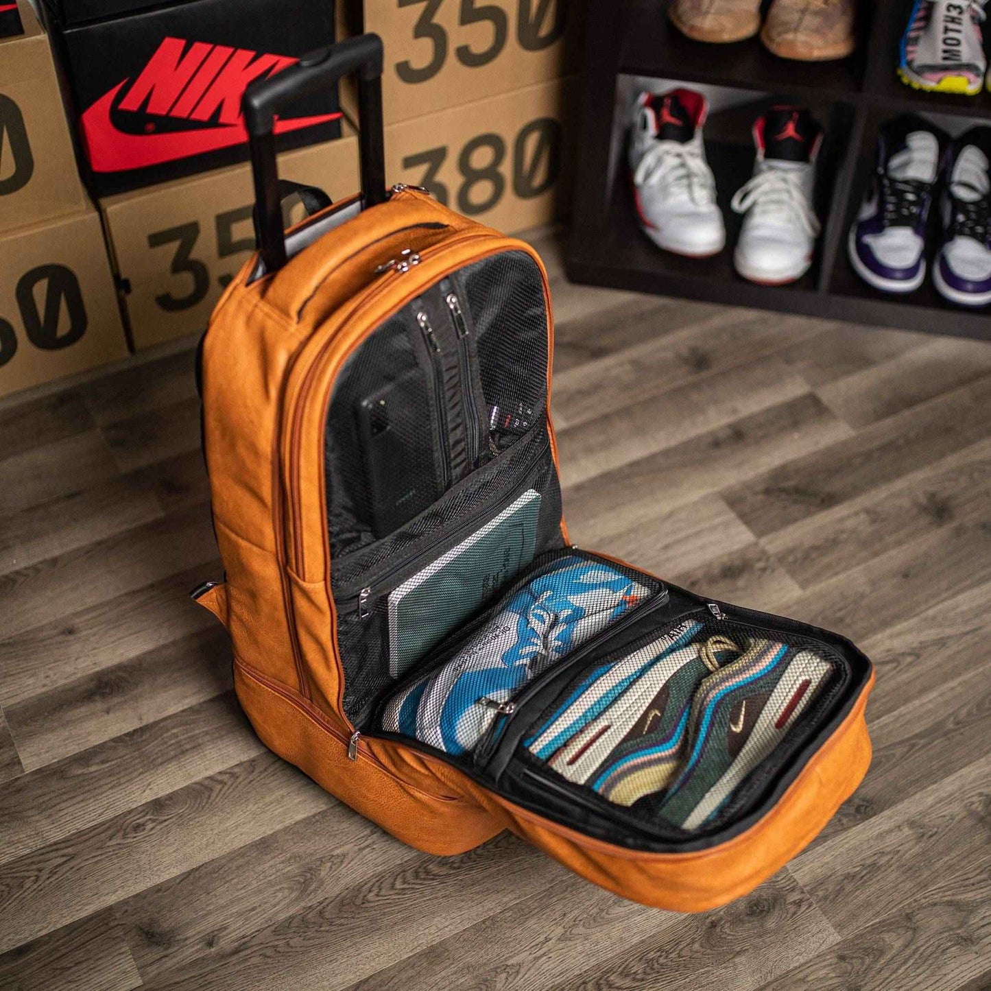 TEEK - Brown Leather Roller Bag Set BAG TEEK SP