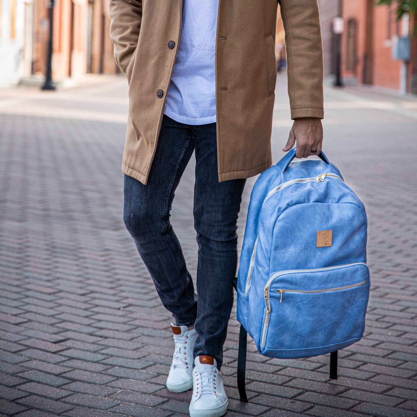 TEEK - Baby Blue Leather Commuter Bag BAG TEEK SP