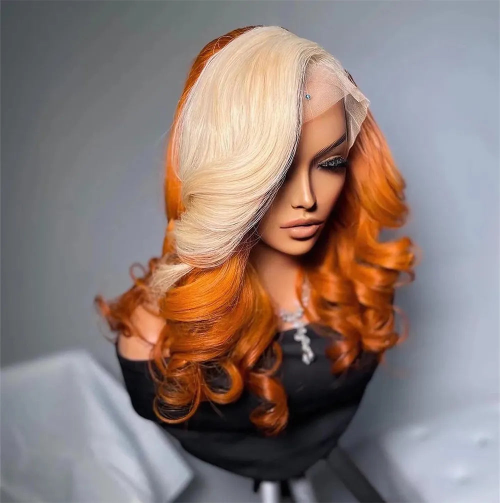 TEEK - Ginger Gem Transparent Lace Front 613 Wig HAIR theteekdotcom Straight 12inches | 180 density | 13x4 Lace Wig 