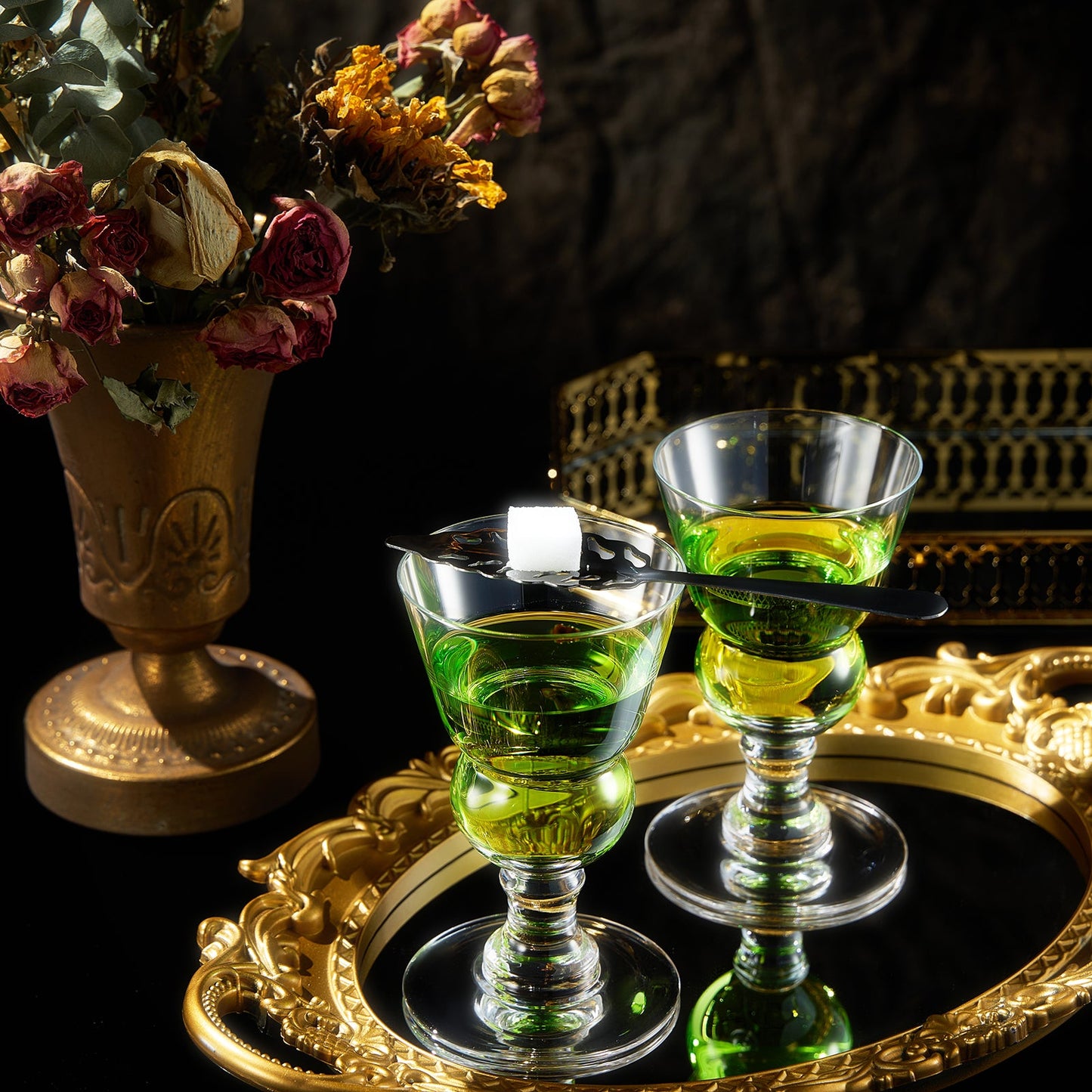 TEEK - Specialty Absinthe Cocktail Glassware with Spoon Set of 2 HOME DECOR TEEK KS