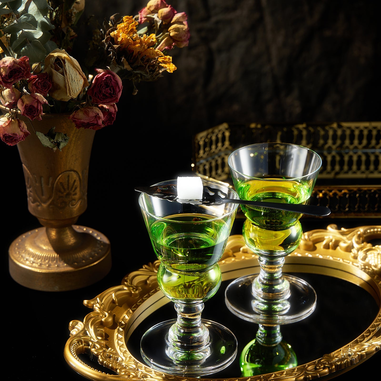 TEEK - Specialty Absinthe Cocktail Glassware with Spoon Set of 2 HOME DECOR TEEK KS
