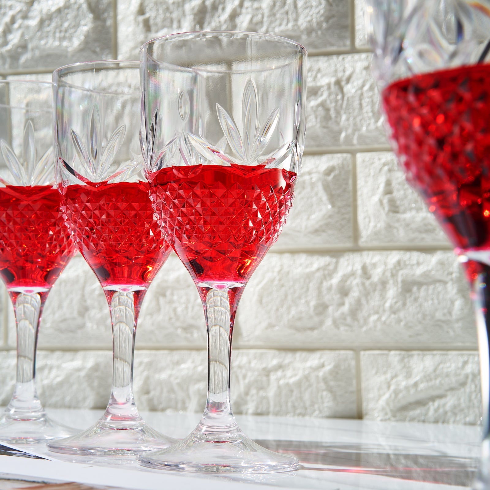 TEEK - Onix Acrylic Crystal Stemmed Wine Glassware Set of 4 HOME DECOR TEEK KS