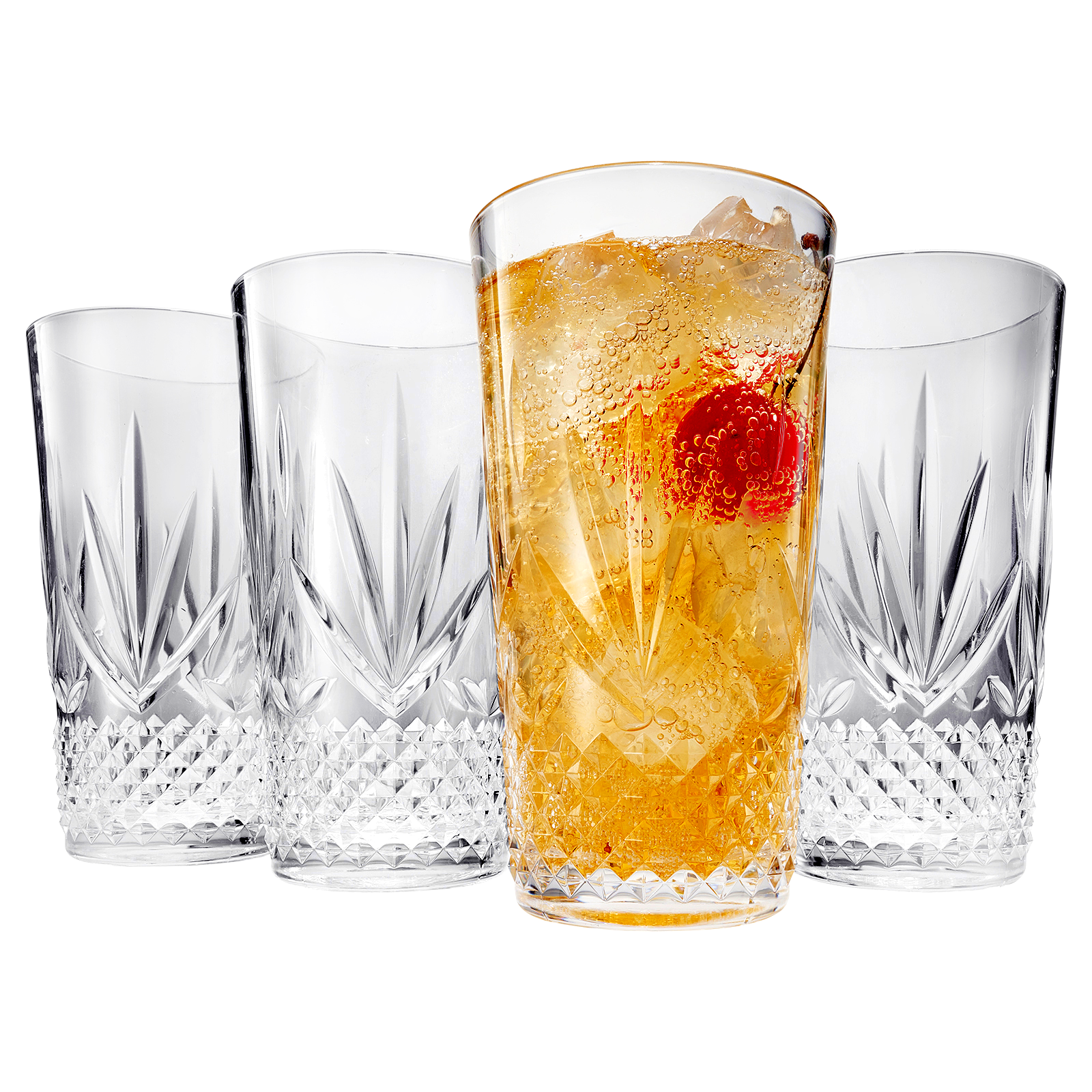 TEEK - Onix Acrylic Crystal Highball Glassware Set of 4 HOME DECOR TEEK KS