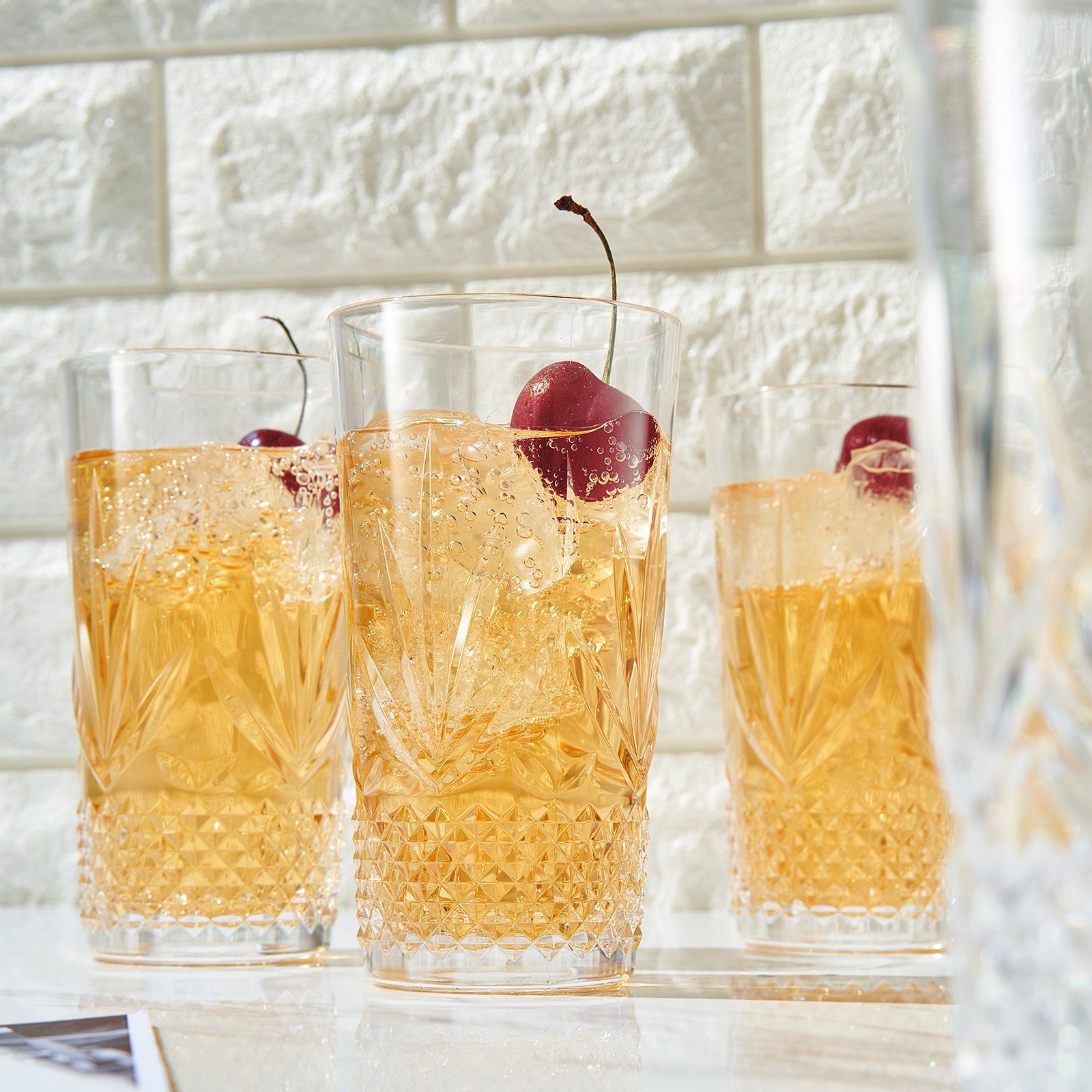 TEEK - Onix Acrylic Crystal Highball Glassware Set of 4 HOME DECOR TEEK KS