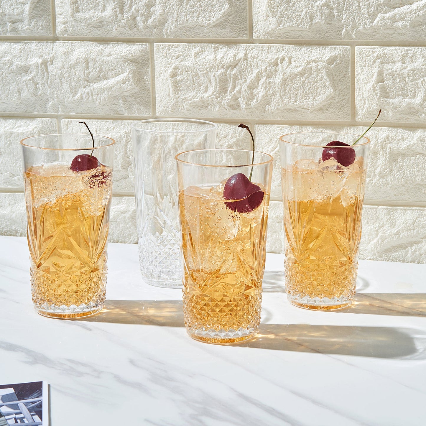 TEEK - Onix Acrylic Crystal Highball Glassware Set of 4 HOME DECOR TEEK KS