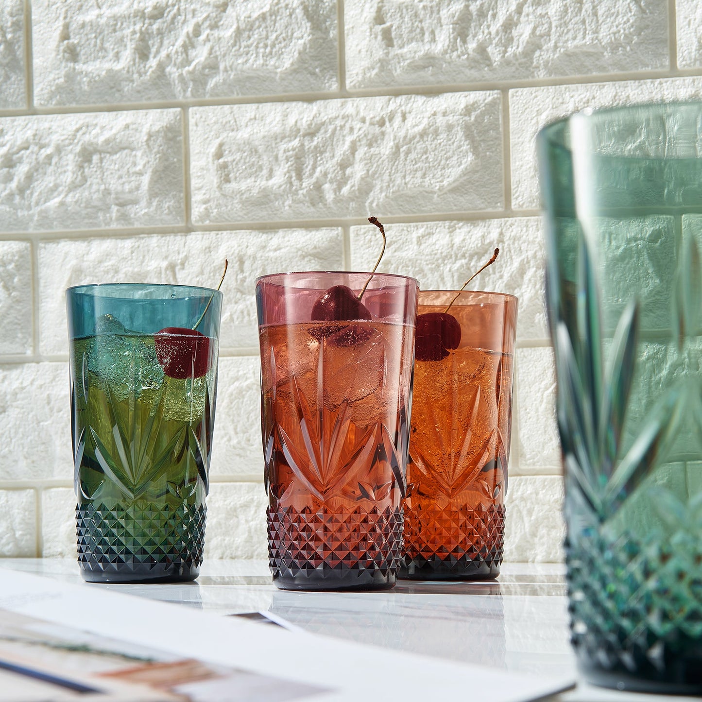 TEEK - Onix Acrylic Crystal Highball Glassware Set of 4 HOME DECOR TEEK KS