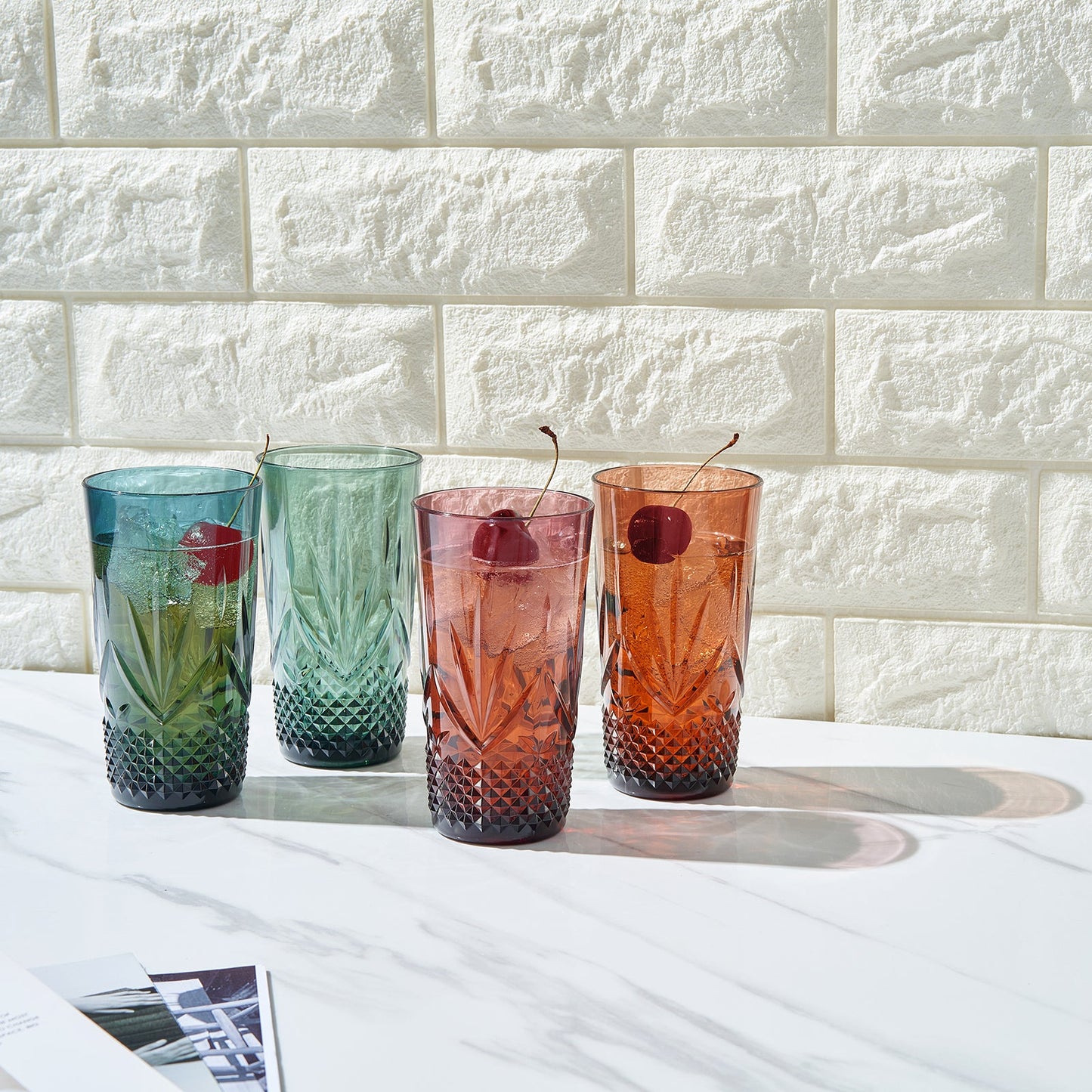 TEEK - Onix Acrylic Crystal Highball Glassware Set of 4 HOME DECOR TEEK KS