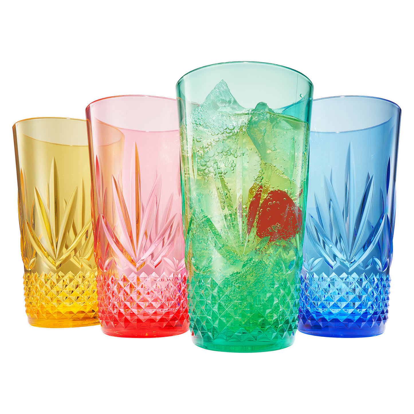 TEEK - Onix Acrylic Crystal Highball Glassware Set of 4 HOME DECOR TEEK KS