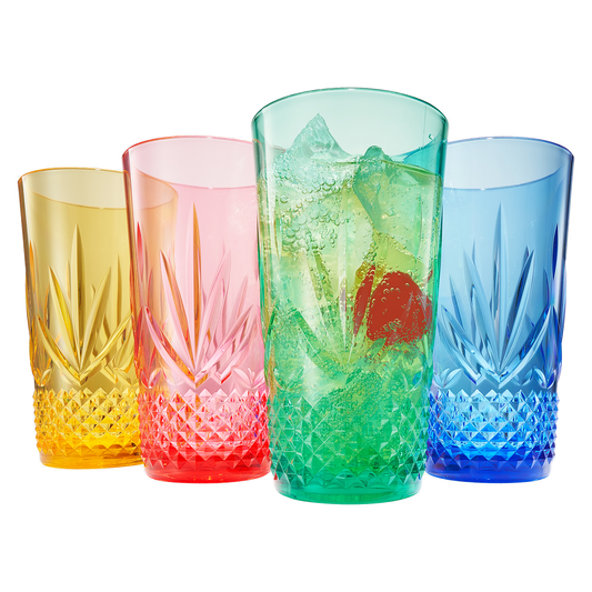 TEEK - Onix Acrylic Crystal Highball Glassware Set of 4 HOME DECOR TEEK KS