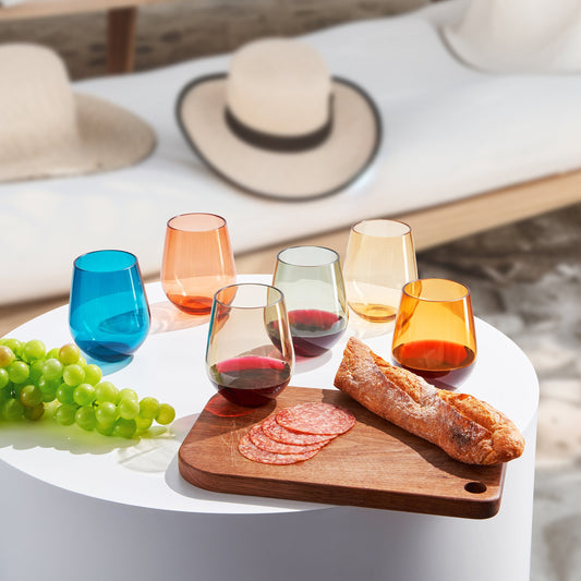 TEEK - Eze Acrylic Stemless Wine Glassware Set HOME DECOR TEEK KS