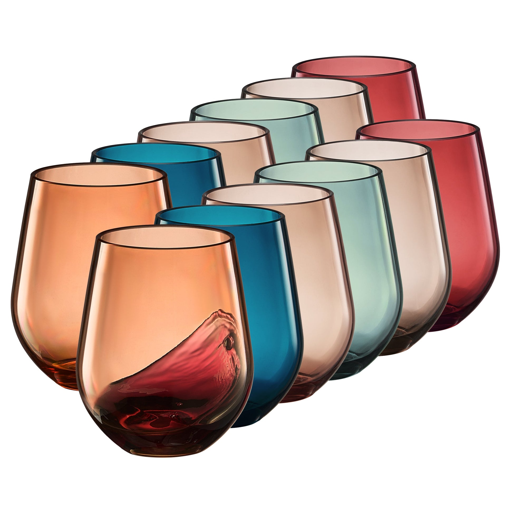 TEEK - Eze Acrylic Stemless Wine Glassware Set HOME DECOR TEEK KS