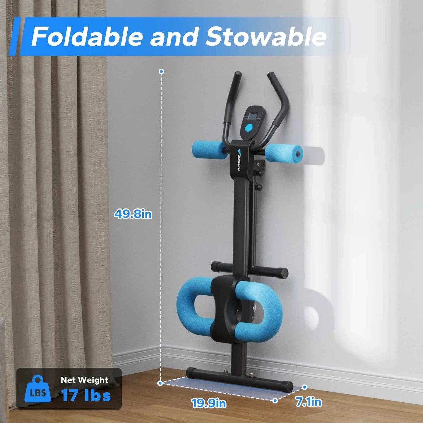 TEEK - Ab Machine Adjustable Workout Foldable Knee Exercise Machine