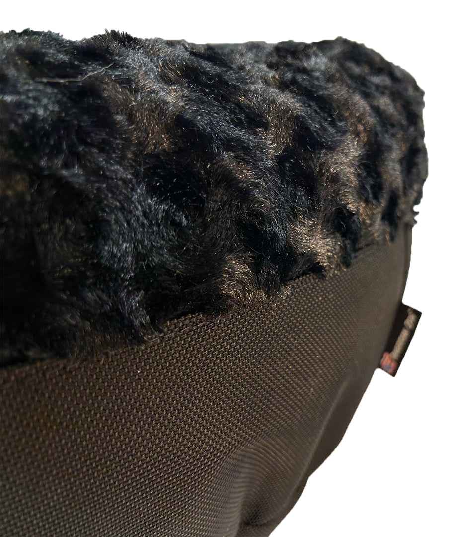 TEEK - Dog Bed - Round Bolstered Furvana™ PET SUPPLIES TEEK AD Medium (31" outer diameter 21" inner diameter) Black
