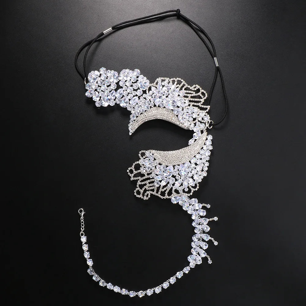 TEEK - Cubic Zirconia Face Jeweled Mask JEWELRY theteekdotcom   