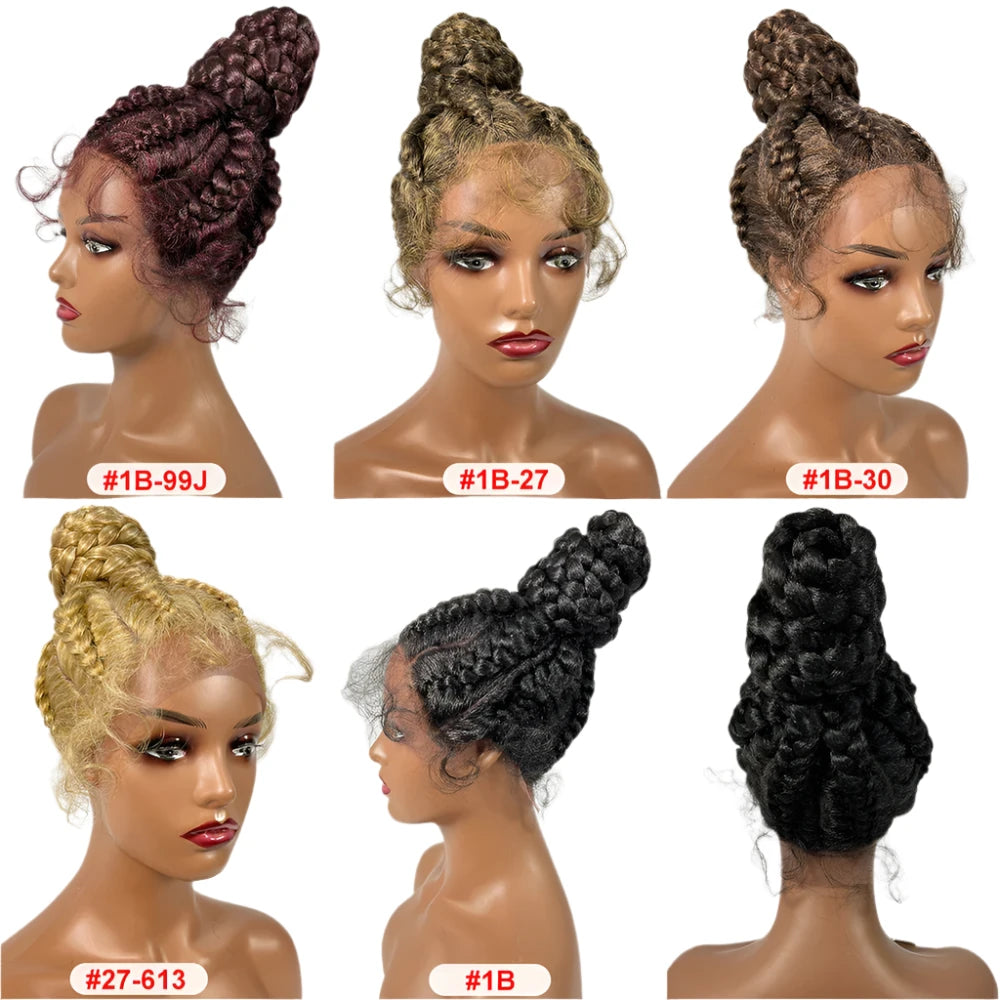 TEEK - Synthetic Braided Updo Lace Front Wig HAIR theteekdotcom   