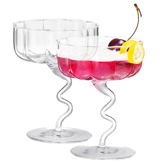 TEEK - Asteria Champagne Coupe Cocktail Glassware Clear Set HOME DECOR TEEK KS