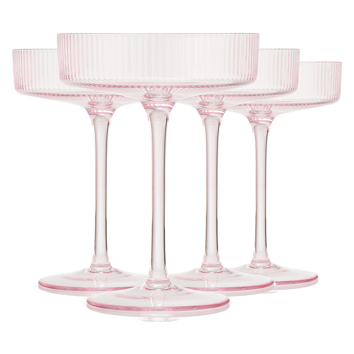 TEEK - Como Ribbed Champagne Coupe Cocktail Glassware Set HOME DECOR TEEK KS