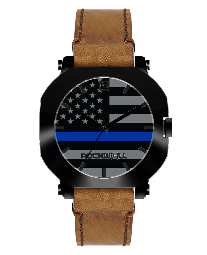 TEEK - Apex Police Edition Black Watch WATCH TEEK RT Tan Leather