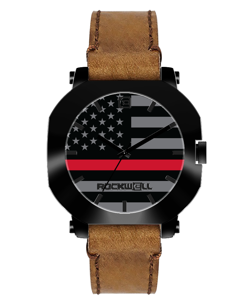 TEEK - Apex Firefighter Edition Black Watch WATCH TEEK RT Tan Leather