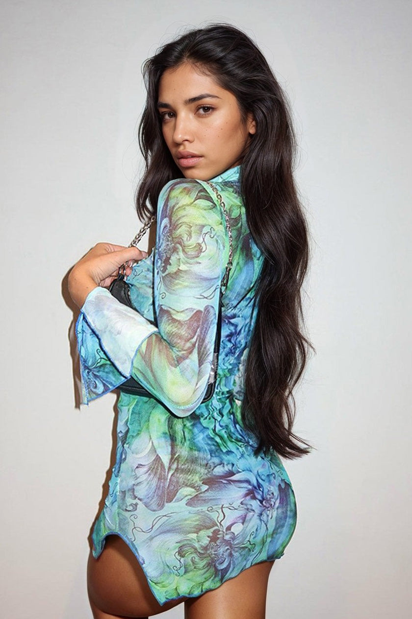 TEEK - Miami Nights Sheer Mini Dress DRESS TEEK 3W