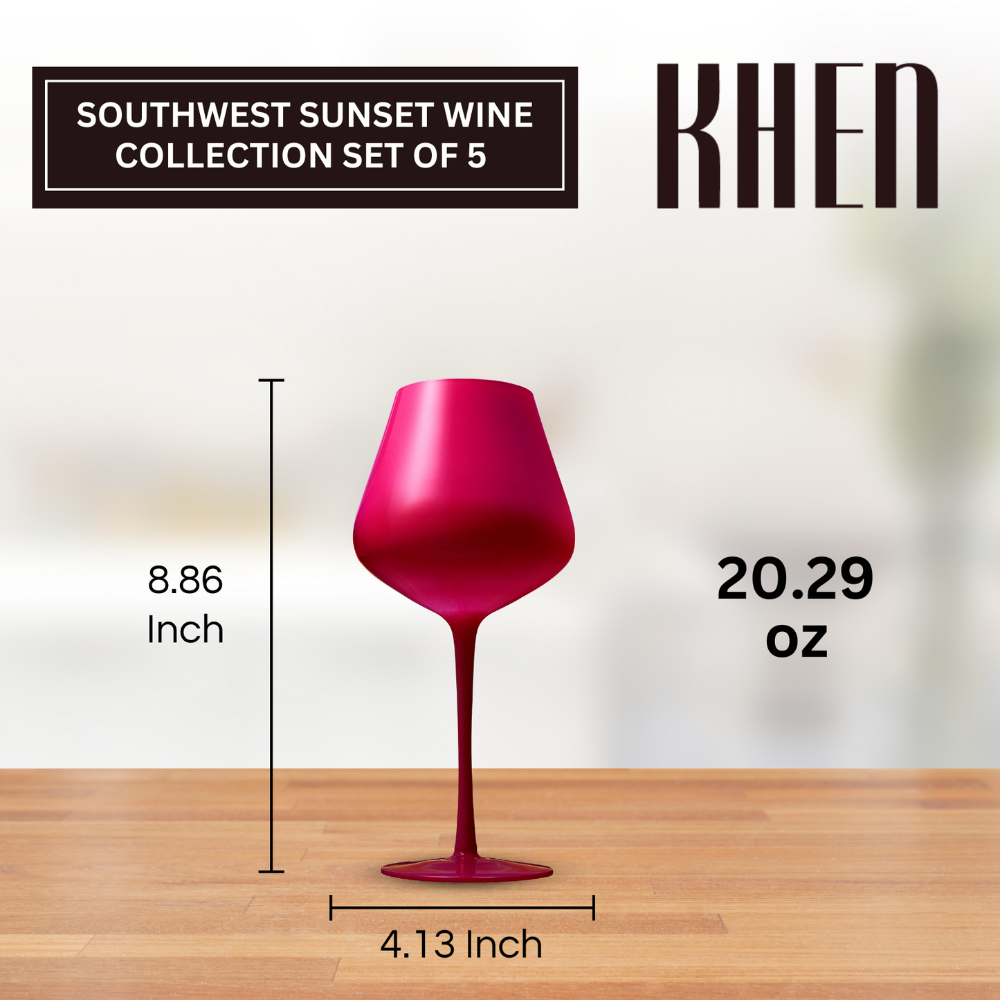 TEEK - Southwest Sunset Large Colored Wine Glass Set HOME DECOR TEEK KS