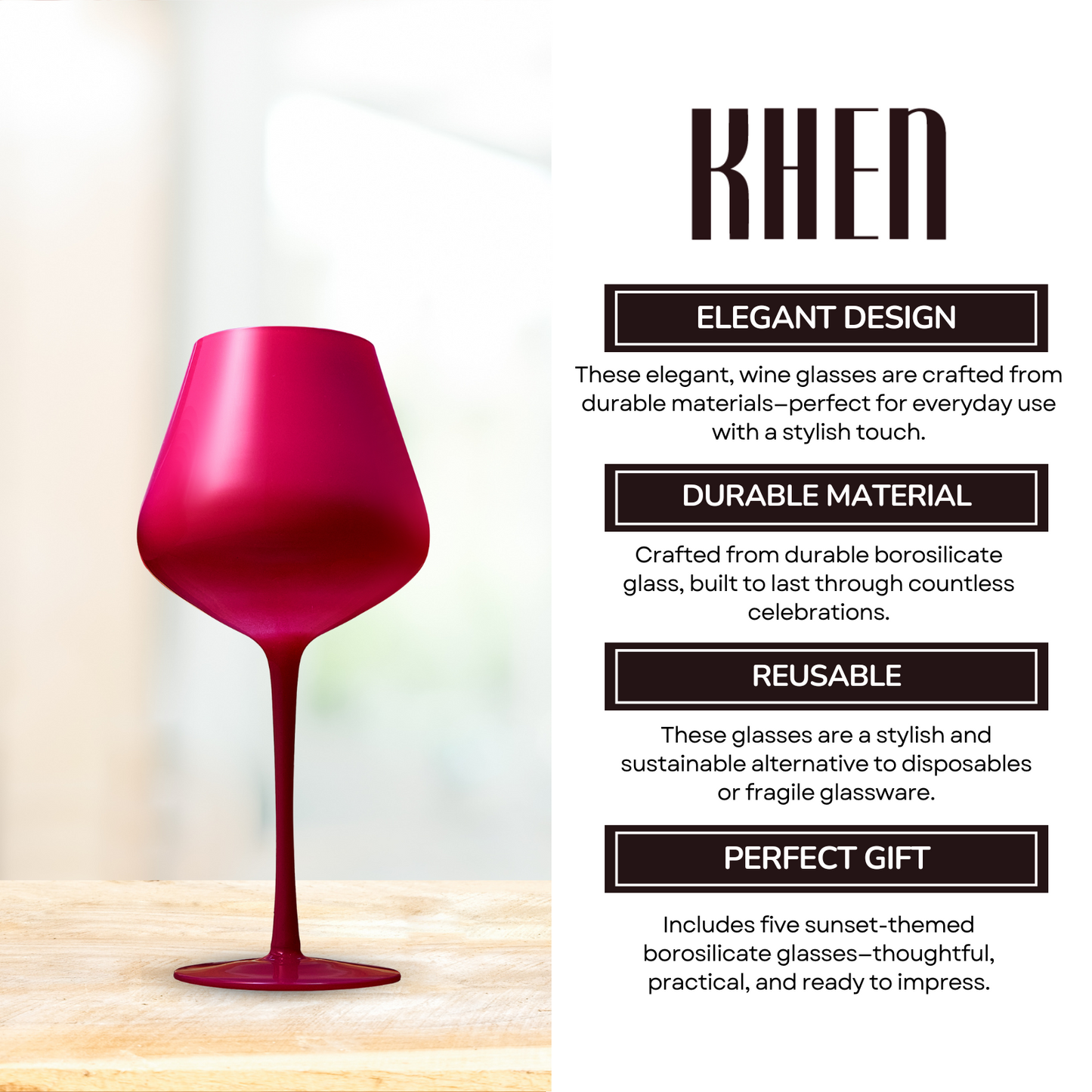 TEEK - Southwest Sunset Large Colored Wine Glass Set HOME DECOR TEEK KS