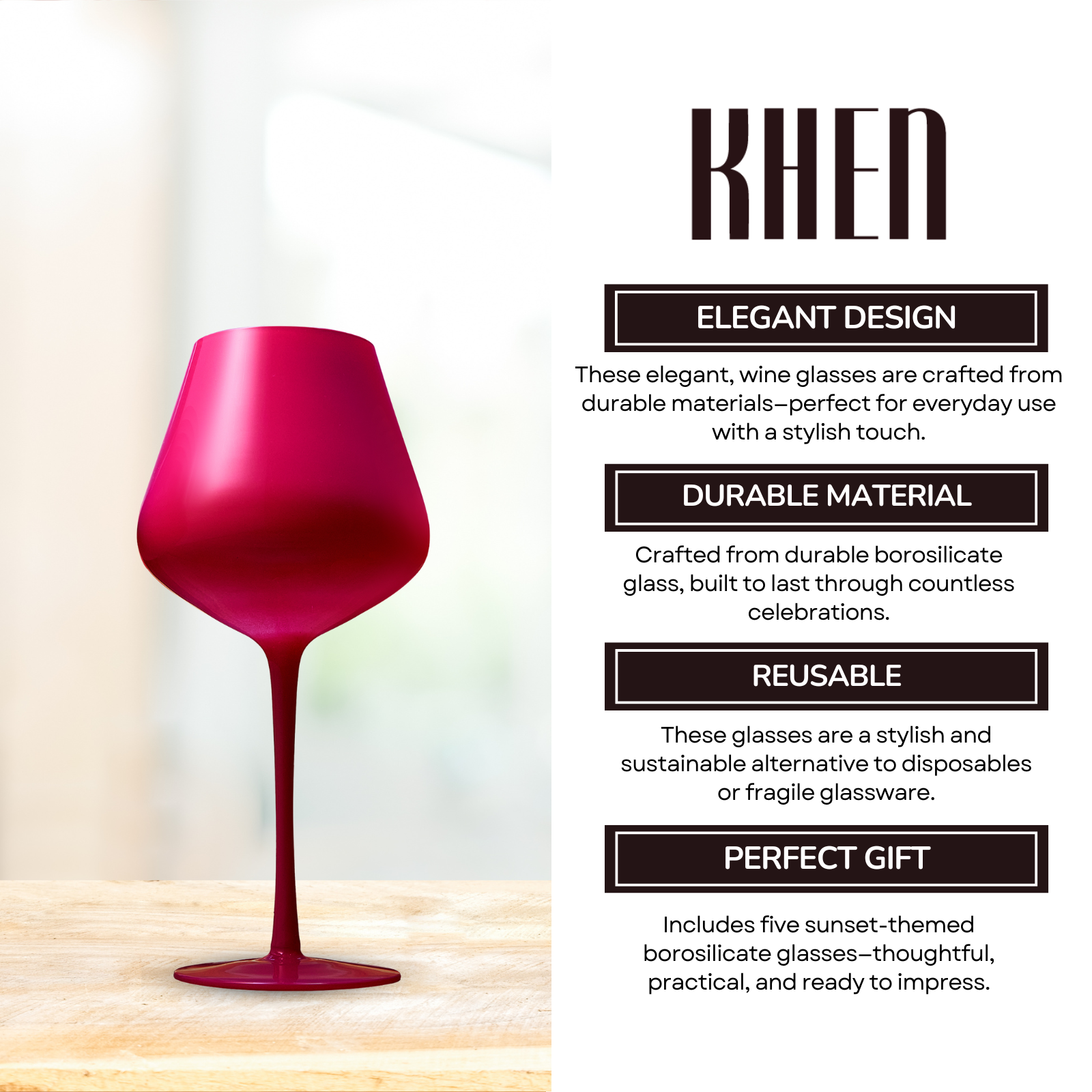 TEEK - Southwest Sunset Large Colored Wine Glass Set HOME DECOR TEEK KS