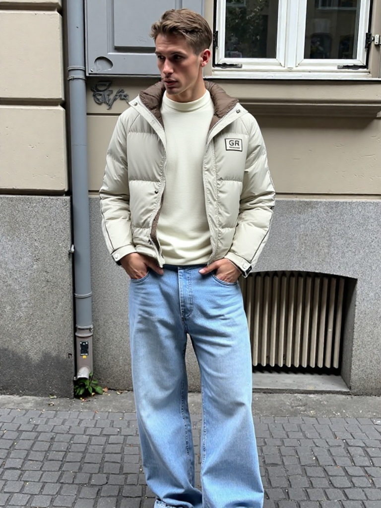 TEEK - Mens High Collar Zipper Puffy Jacket JACKET TEEK 1TFY