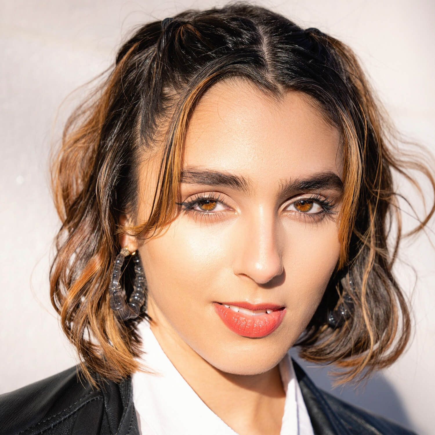 TEEK - Blackberry Lucite Bamboo Hoop Earrings JEWELRY TEEK GNH