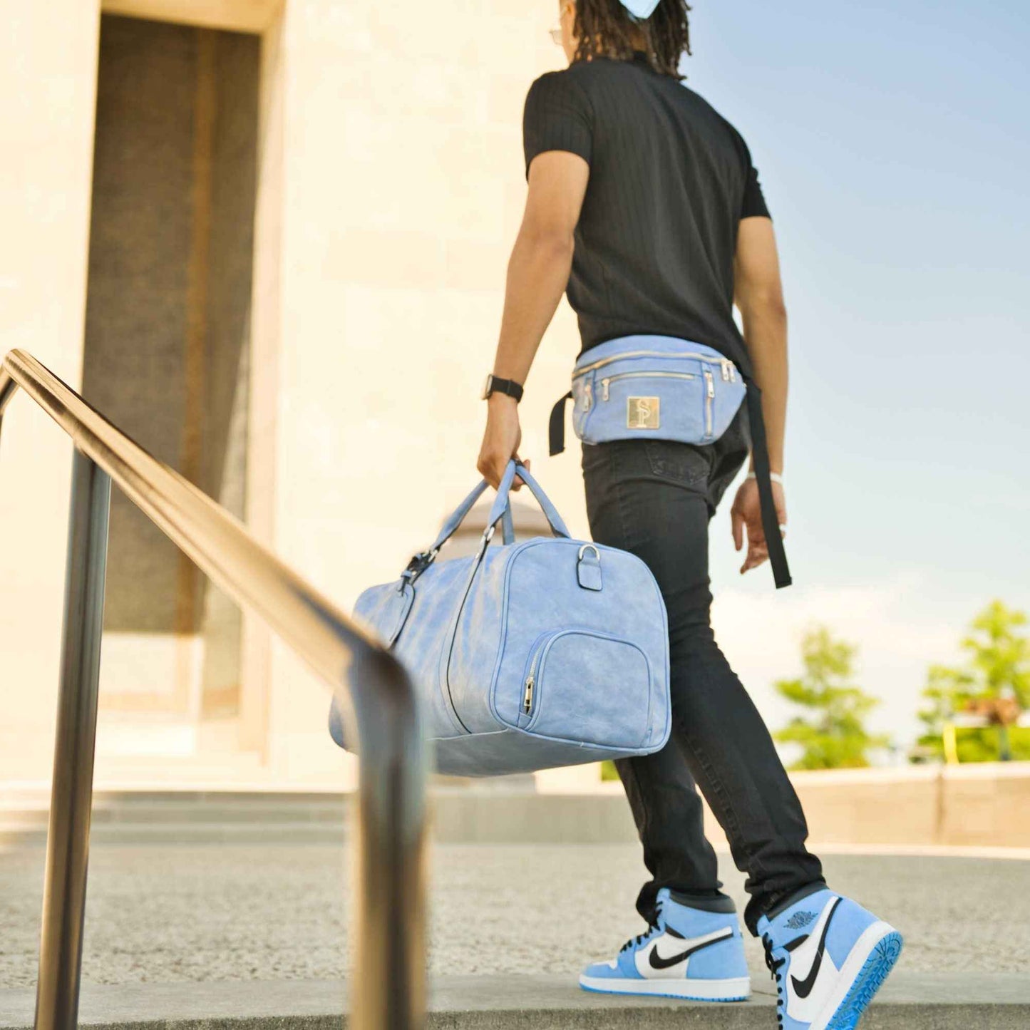 TEEK - Baby Blue Leather Sling Bag BAG TEEK SP