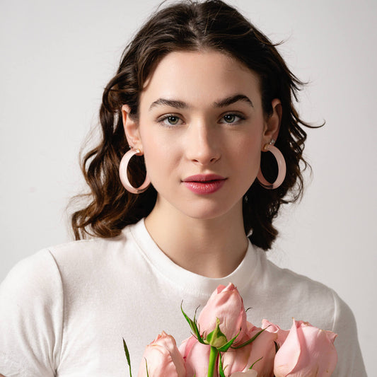 TEEK - Medium Illusion Lucite Hoop Earrings JEWELRY TEEK GNH