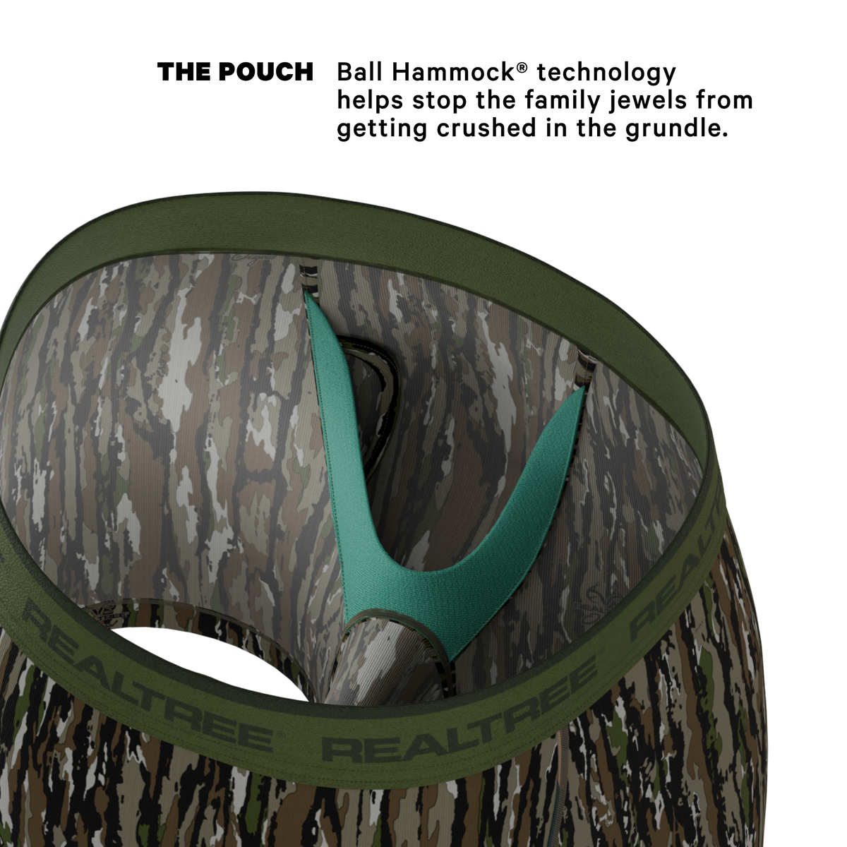 The Barking Up | Realtree x Shinesty Bark Camouflage Ball Hammock® Pouch Underwear With Fly Boxers - Fly Shinesty