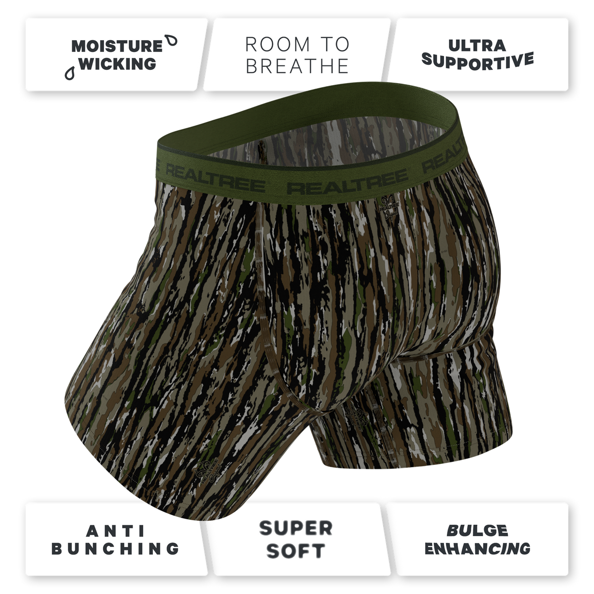 The Barking Up | Realtree x Shinesty Bark Camouflage Ball Hammock® Pouch Underwear With Fly Boxers - Fly Shinesty