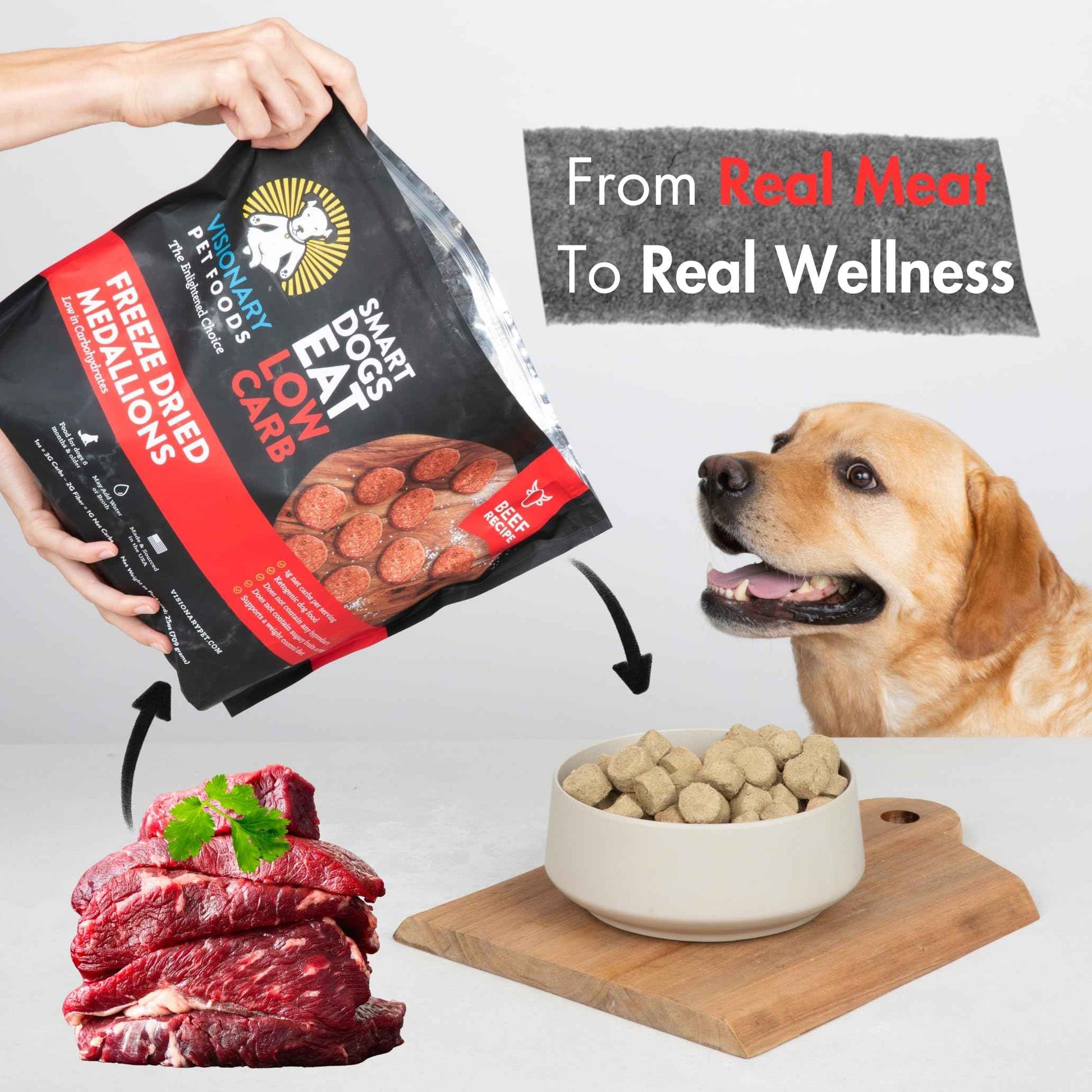 TEEK - Freeze-Dried Beef Dog Food – High-Protein, Grain-Free Keto Recipe | 25oz Bag PET SUPPLIES TEEK VPF