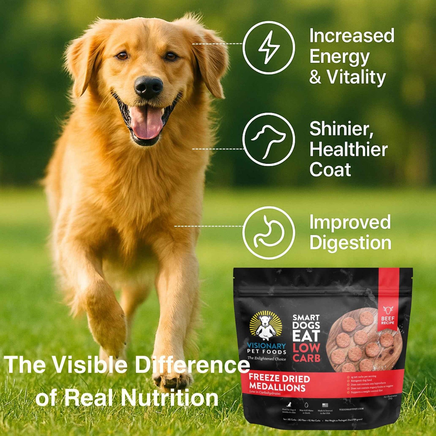 TEEK - Freeze-Dried Beef Dog Food – High-Protein, Grain-Free Keto Recipe | 25oz Bag PET SUPPLIES TEEK VPF