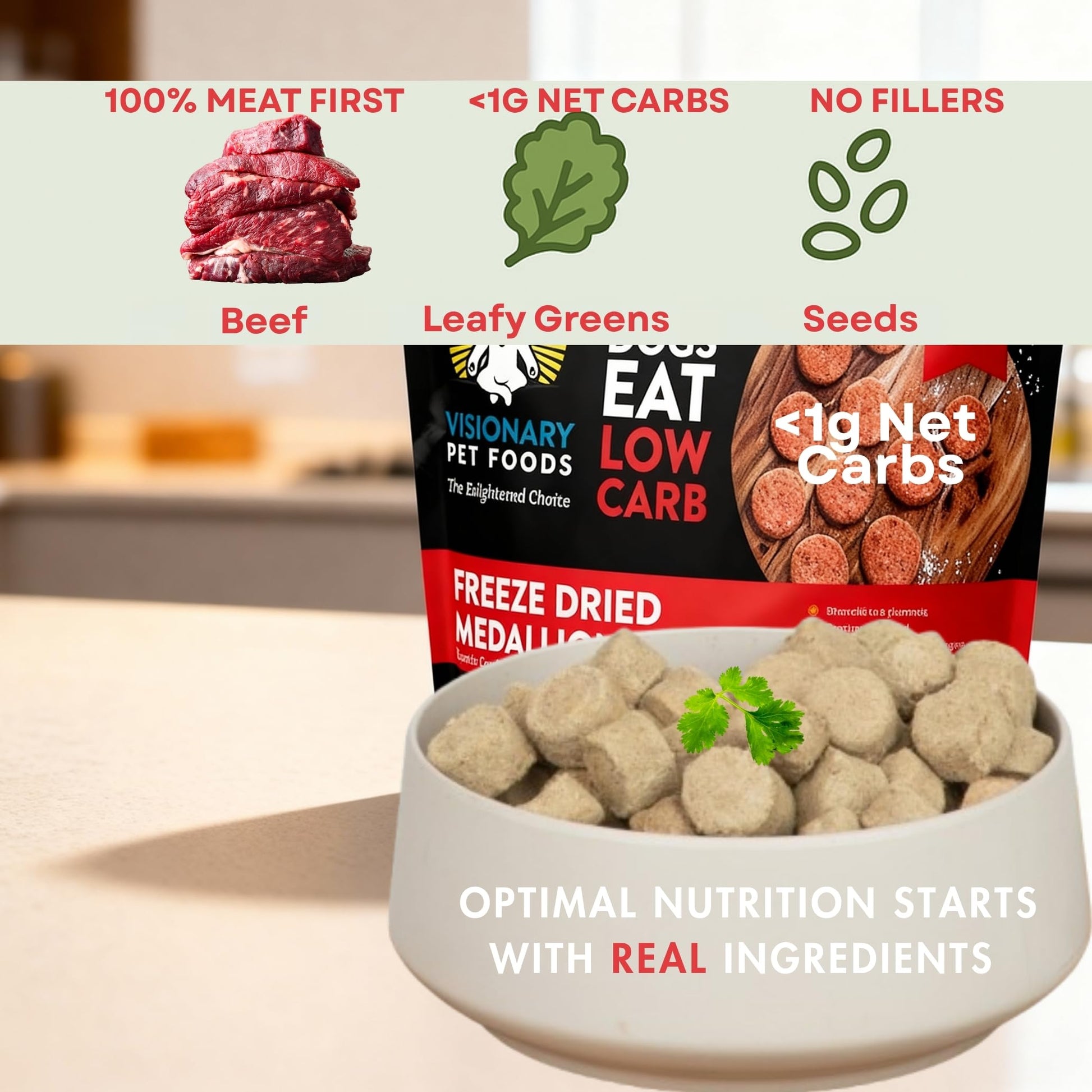 TEEK - Freeze-Dried Beef Dog Food – High-Protein, Grain-Free Keto Recipe | 25oz Bag PET SUPPLIES TEEK VPF
