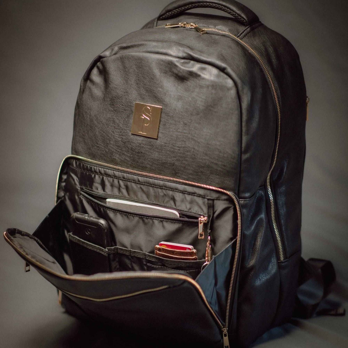 TEEK - Black Leather Daily Commuter Bag XL BAG TEEK SP