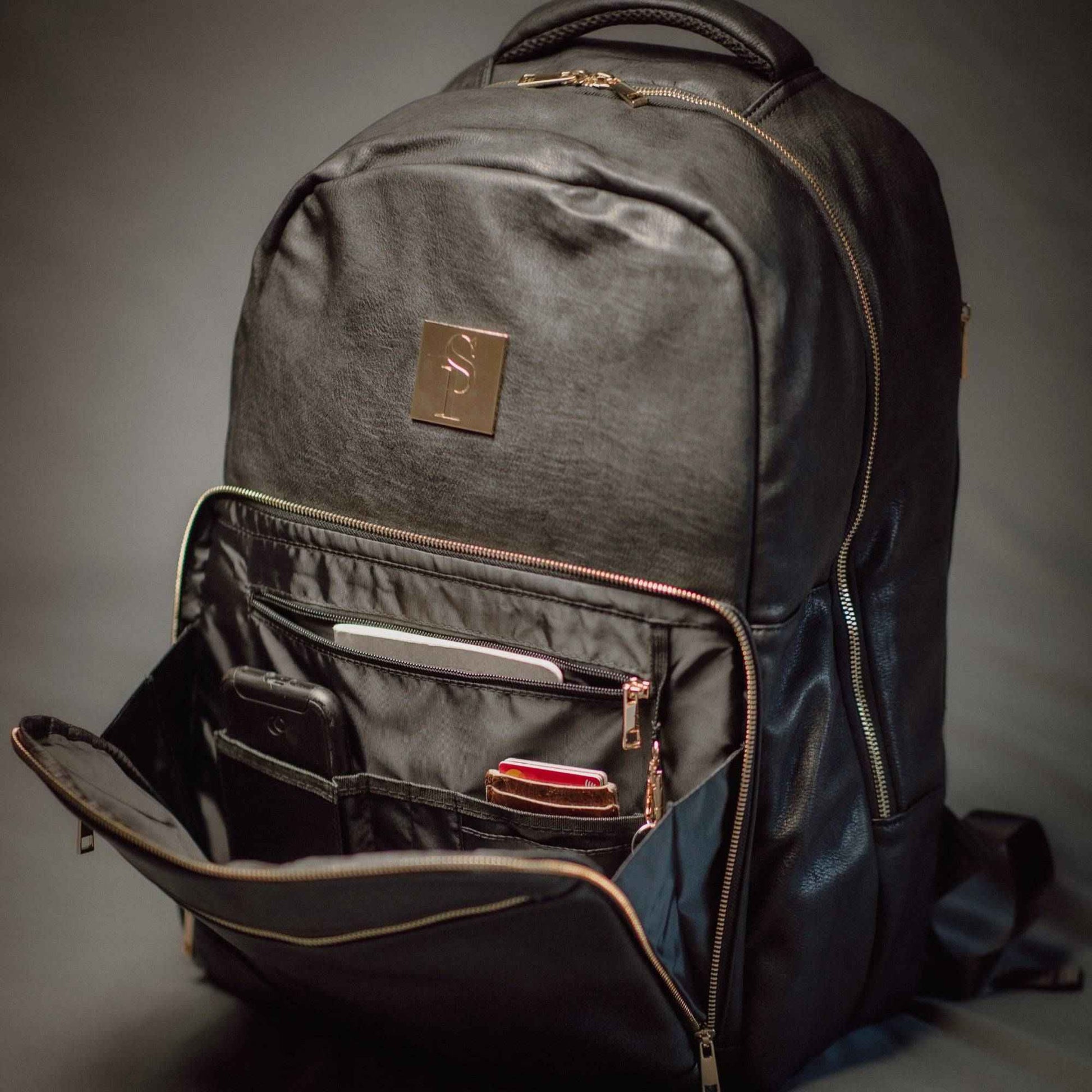 TEEK - Black Leather Daily Commuter Bag XL BAG TEEK SP