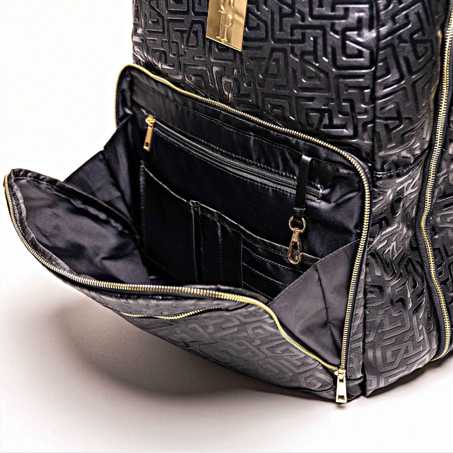 TEEK - Black Monogram Leather Commuter Bag BAG TEEK SP