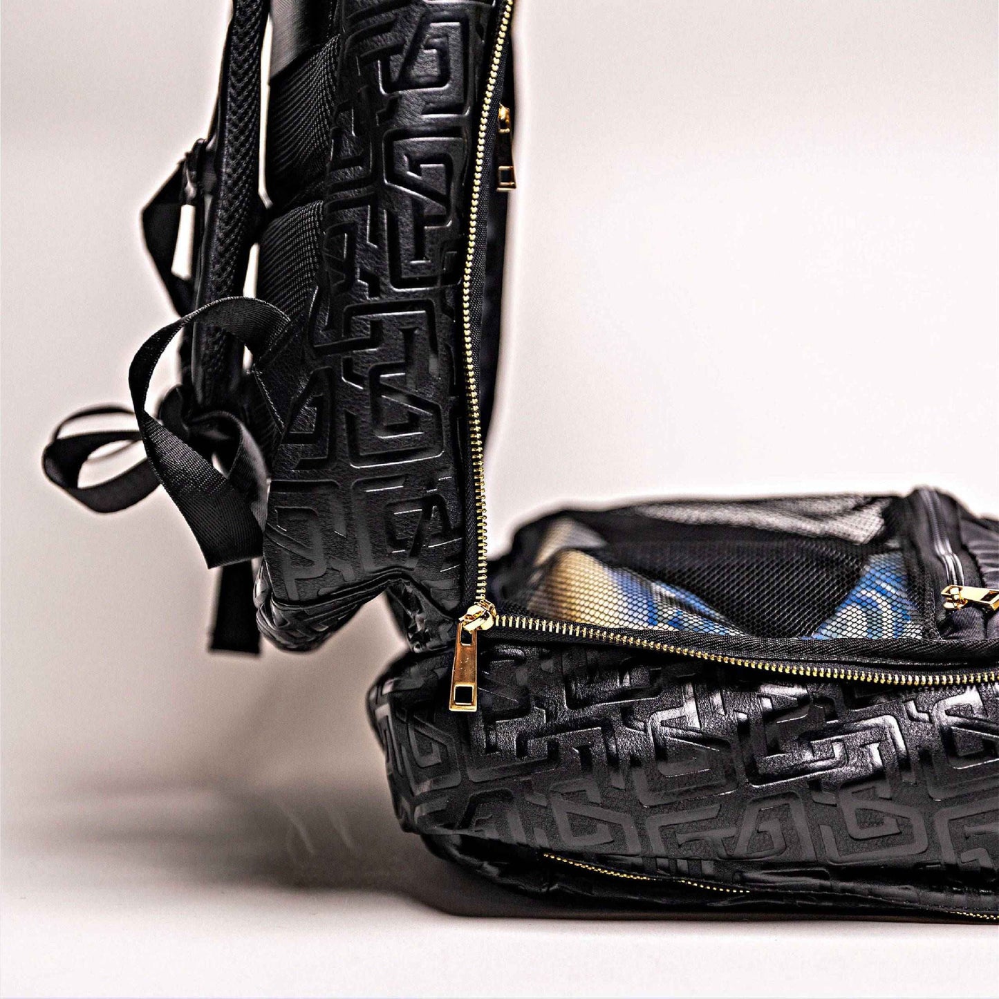 TEEK - Black Monogram Leather Commuter Bag BAG TEEK SP