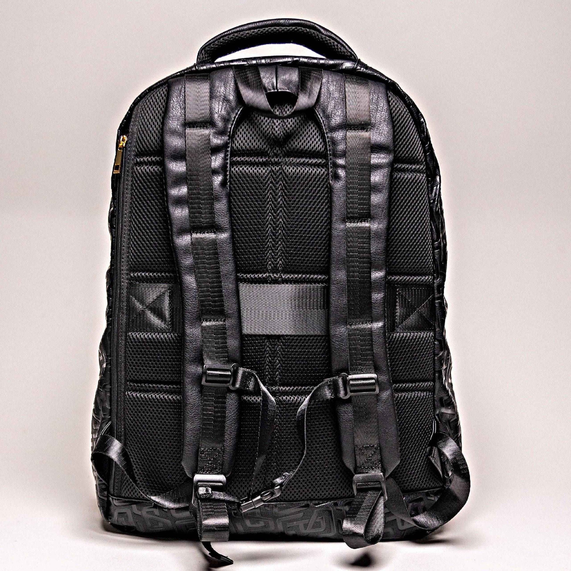 TEEK - Black Monogram Leather Commuter Bag BAG TEEK SP