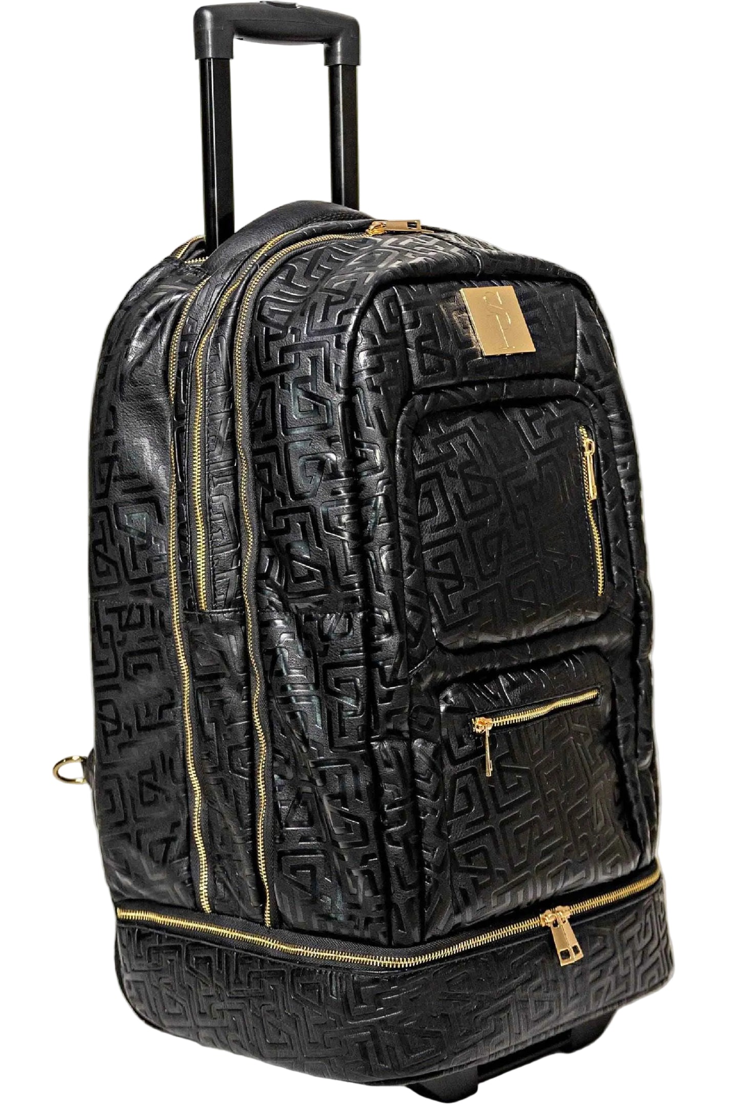 TEEK - Black Monogram Leather Carry-On Roller Bag (Only 150 Made) BAG TEEK SP