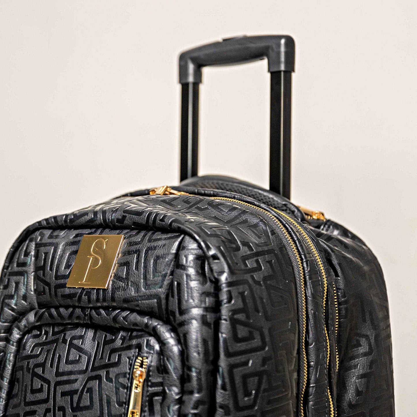 TEEK - Black Monogram Leather Carry-On Roller Bag (Only 150 Made) BAG TEEK SP