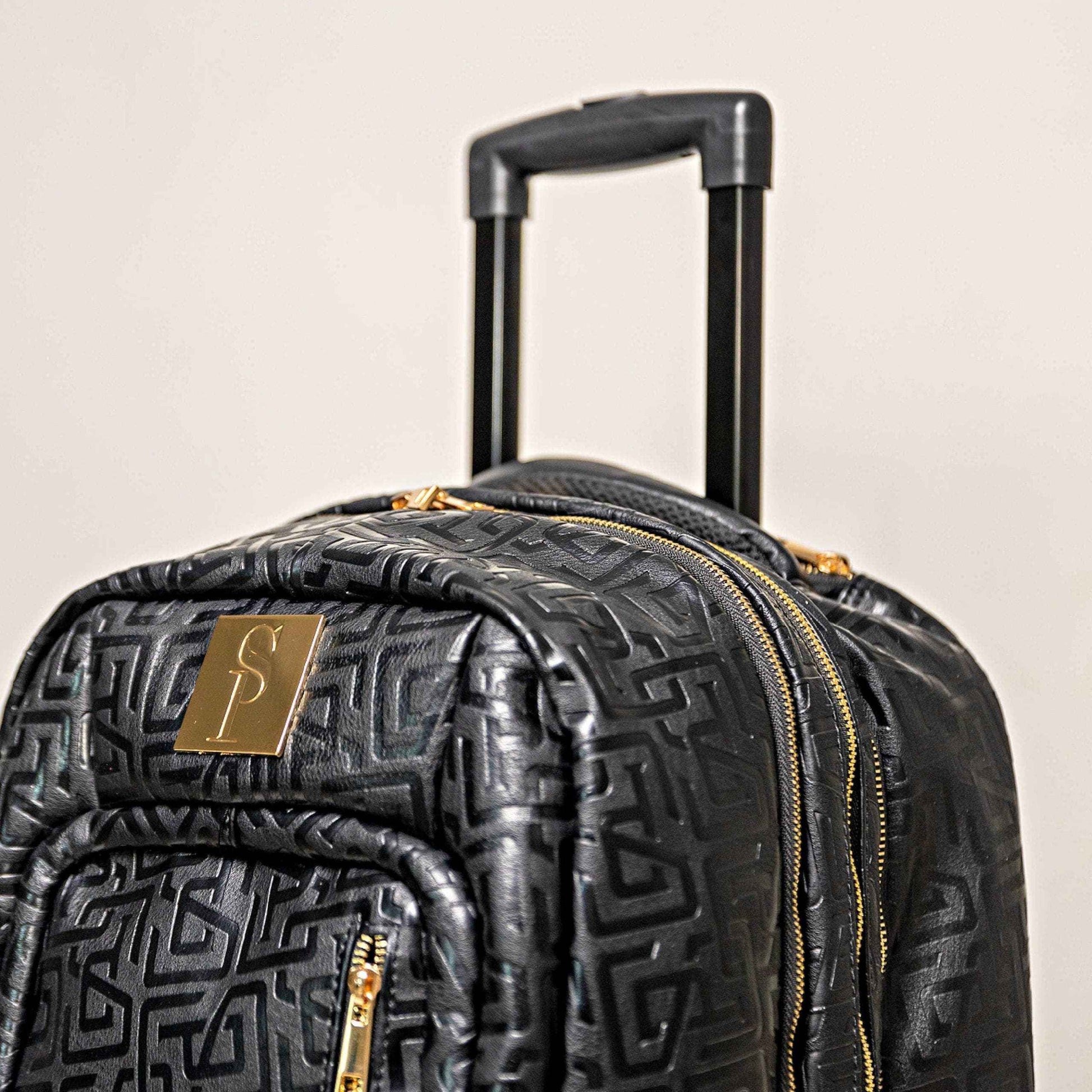TEEK - Black Monogram Leather Carry-On Roller Bag (Only 150 Made) BAG TEEK SP