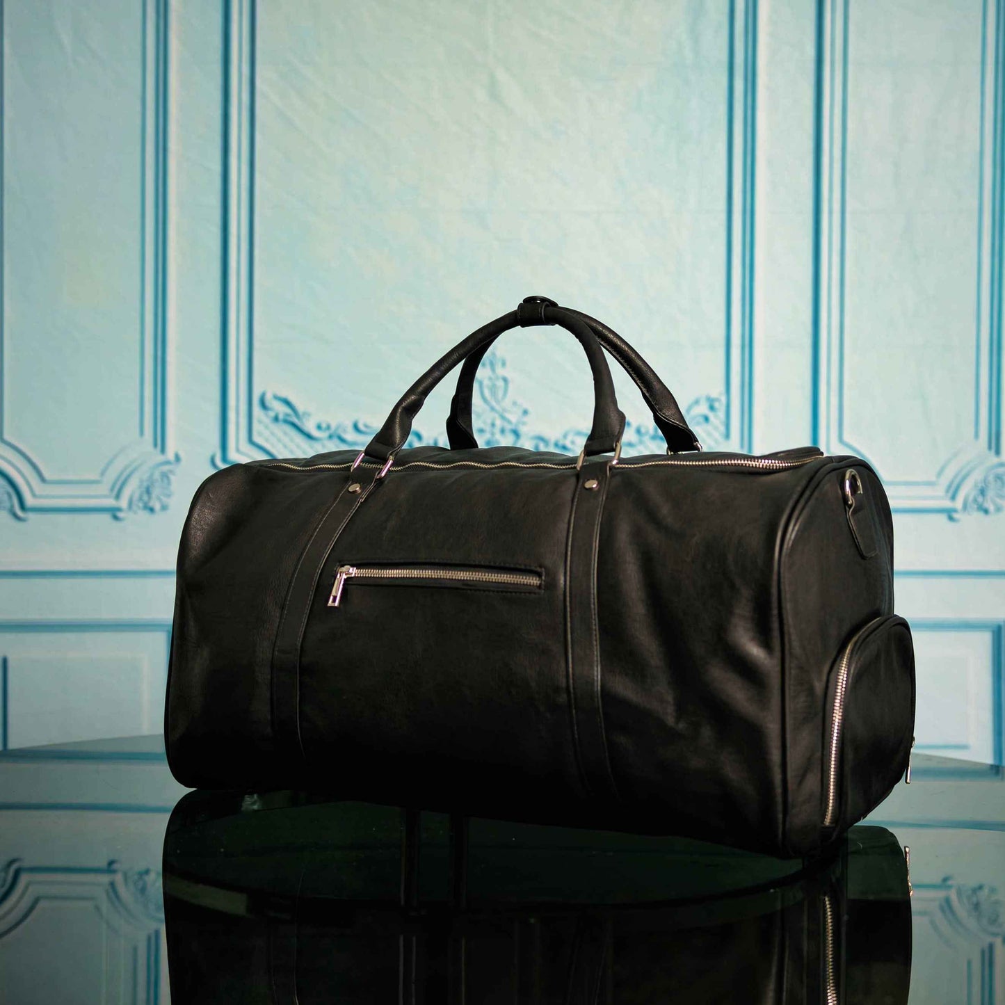 TEEK - Black Leather Duffle Bag BAG TEEK SP