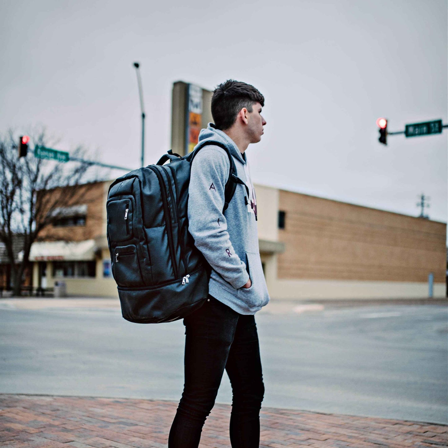 TEEK - Black Leather XL Signature Bag Set (XL Signature Backpack and Duffle Bag) BAG TEEK SP