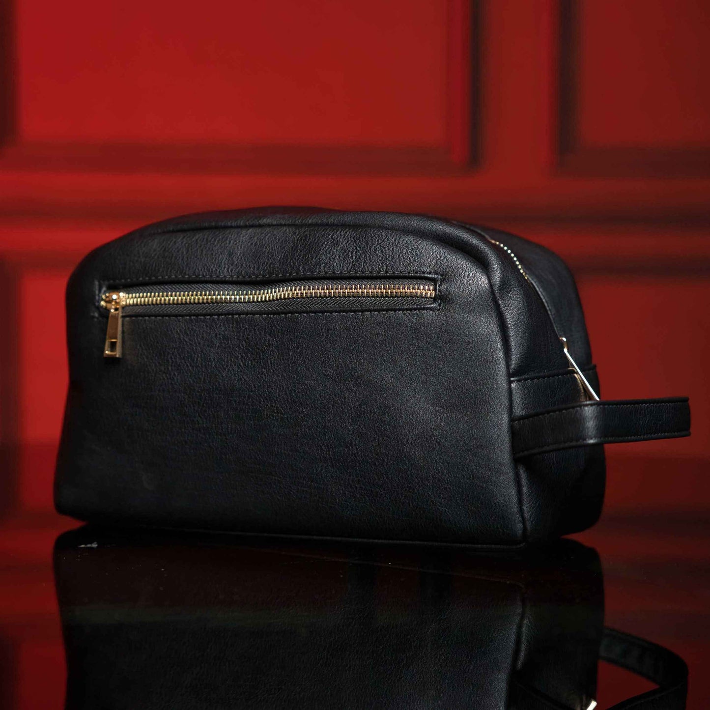 TEEK - Black Leather Toiletry Bag BAG TEEK SP