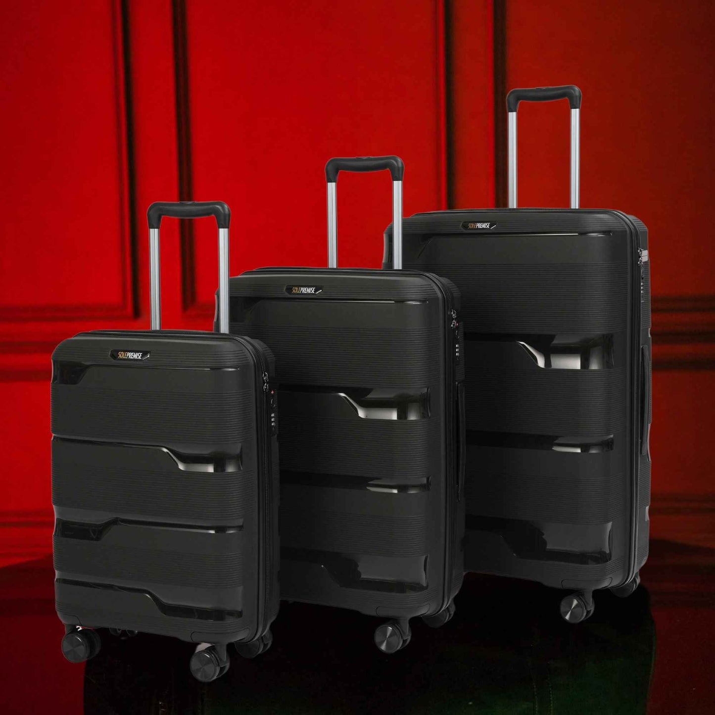 TEEK - Black Hardcase Roller Luggage Set (28', 24' and 20') BAG TEEK SP