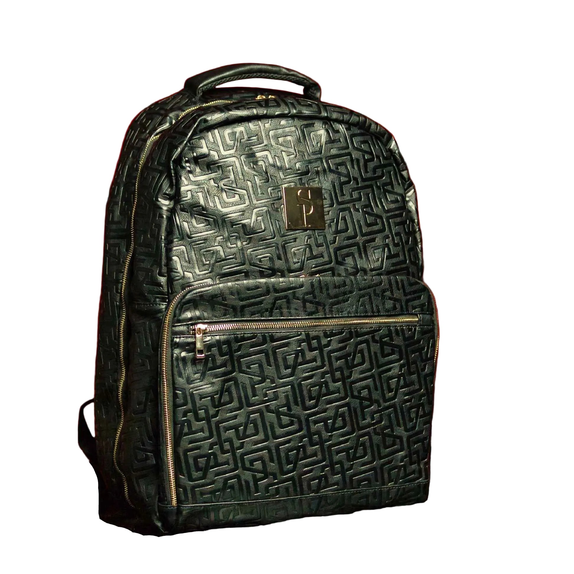 TEEK - Black Monogram Leather Commuter Bag BAG TEEK SP